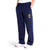 Softball Fleece Sweatpants - Crossed Softball Bats [Navy/Adult Medium] - SS