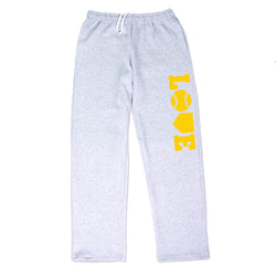 Softball Fleece Sweatpants - Softball Love (Yellow)