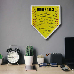 Premier Wooden Softball Home Plate Plaque - Thanks Coach