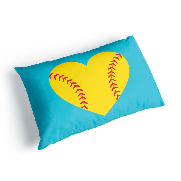 Softball Pillowcase - Heart