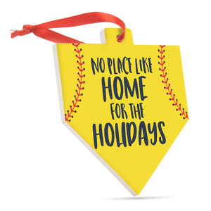 Softball Home Plate Ceramic Ornament - No Place Like Home