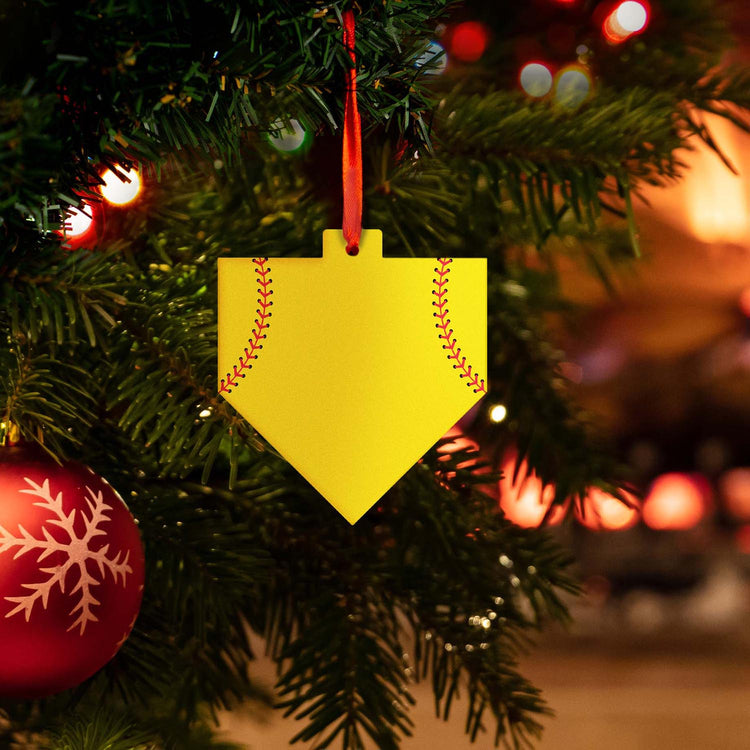 Softball Home Plate Ceramic Ornament - Home Plate (Blank)