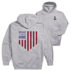 Softball Hooded Sweatshirt - No Place Like Home(Back Design) [Adult Small/Gray] - SS