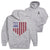 Softball Hooded Sweatshirt - No Place Like Home(Back Design) [Adult Small/Gray] - SS