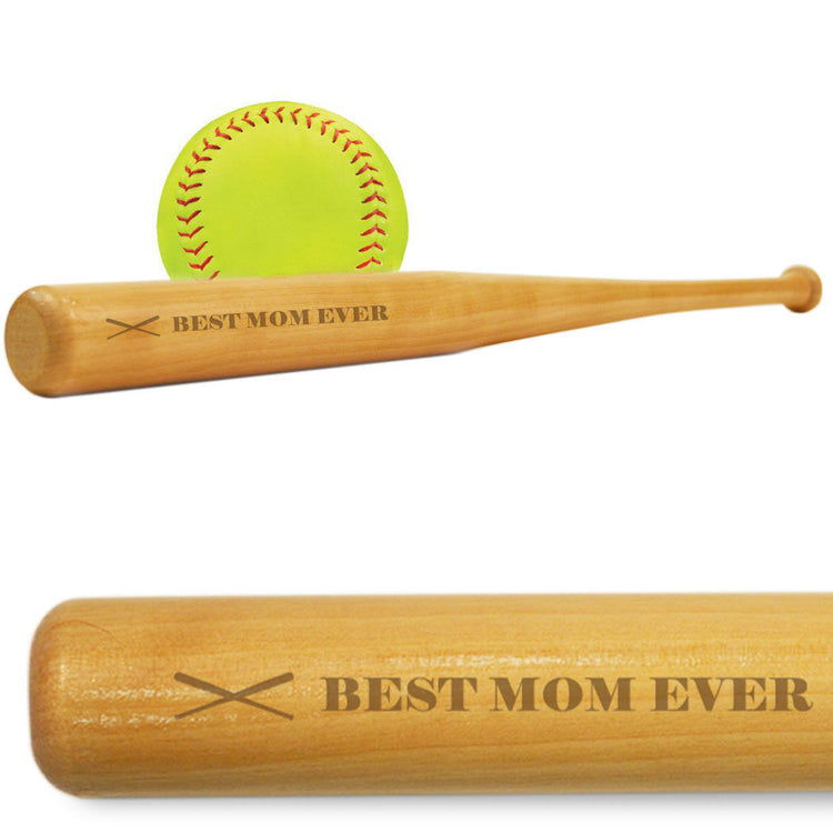 Engraved Mini Softball Bat - Best Mom Ever