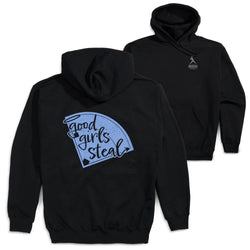 Softball Hooded Sweatshirt - Good Girls Steal (Back Design)