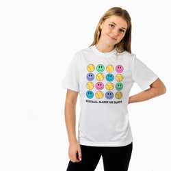 Softball Short Sleeve Performance Tee - Softball Makes Me Happy