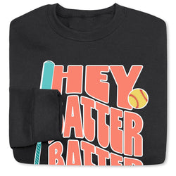Softball Crewneck Sweatshirt - Hey Batter Batter