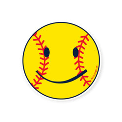 Softball Sticker - Softball Smiley