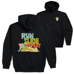 Softball Hooded Sweatshirt - Run Slide Repeat (Back Design)
