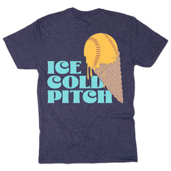 Softball Short Sleeve T-Shirt - Ice Cold Pitch (Back Design)