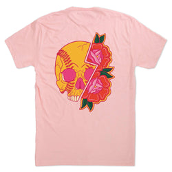 Softball Short Sleeve T-Shirt - Softball Skull (Back Design)
