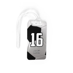 Soccer Bag/Luggage Tag - Personalized Big Number with Soccer Ball