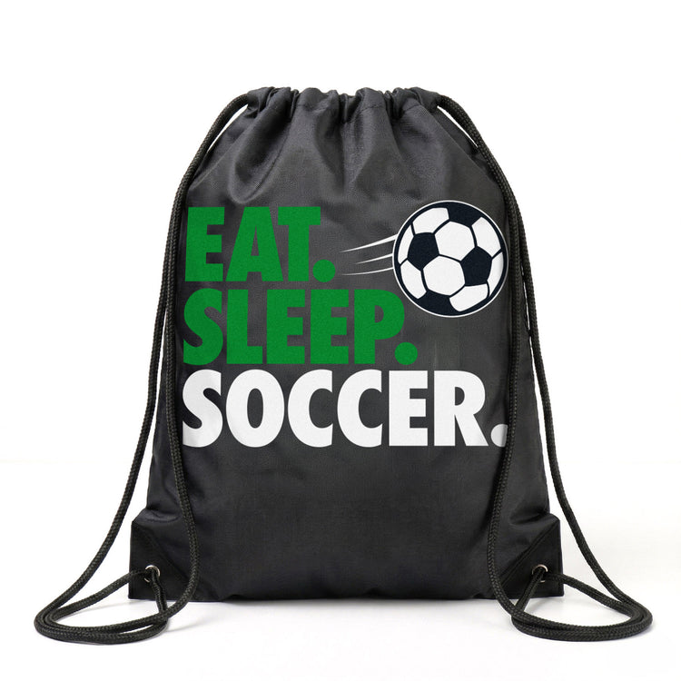 Soccer Drawstring Backpack Eat. Sleep. Soccer.
