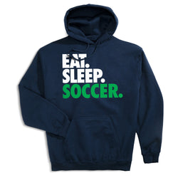 Soccer Hooded Sweatshirt - Eat. Sleep. Soccer. [Adult X-Large/Navy] - SS
