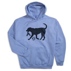 Soccer Hooded Sweatshirt - Soccer Dog [Carolina/Youth Large] - SS