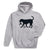 Soccer Hooded Sweatshirt - Soccer Dog [Youth Large/Gray] - SS