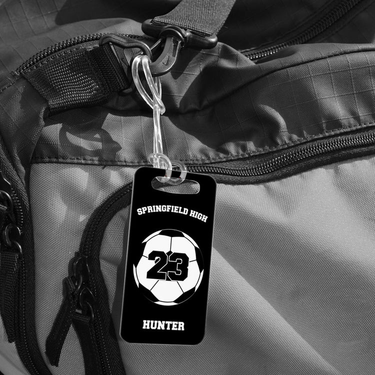 Soccer Bag/Luggage Tag - Personalized Soccer Team Ball