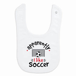 Soccer Baby Bib - Apparently, I Like Soccer