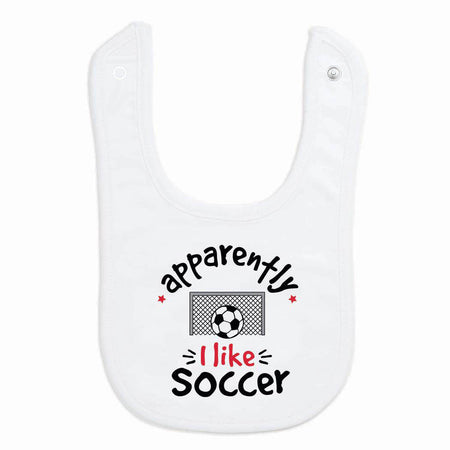 Soccer Baby Bib - Apparently, I Like Soccer