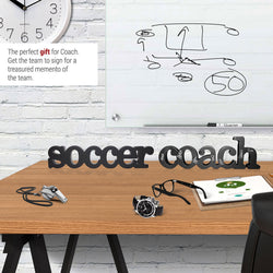 Soccer Coach Wood Words