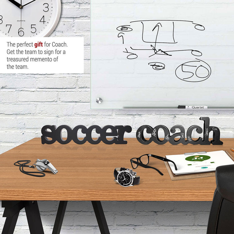Soccer Coach Wood Words