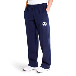 Soccer Fleece Sweatpants - Soccer Ball [Navy/Youth Medium] - SS