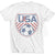Vintage Soccer T-Shirt - USA (Female) [White/Youth Small] - SS