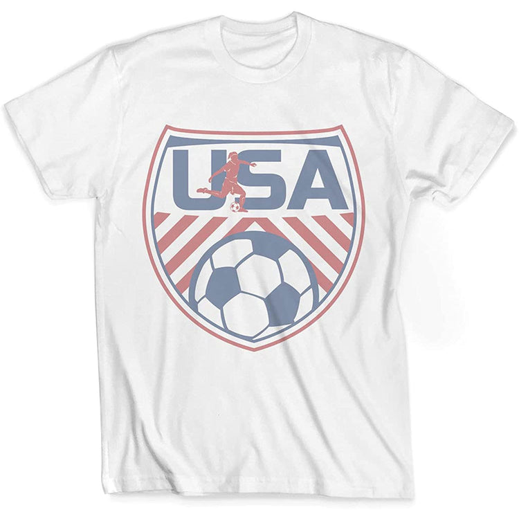 Vintage Soccer T-Shirt - USA (Female) [White/Youth Small] - SS