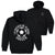 Soccer Hooded Sweatshirt - I'd Rather Be Playing Soccer Round (Back Design) [Youth Large/Black] - SS