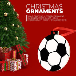 Soccer Round Ceramic Ornament - Ball Graphic