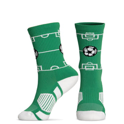Soccer Woven Mid-Calf Socks - Soccer Field - Youth