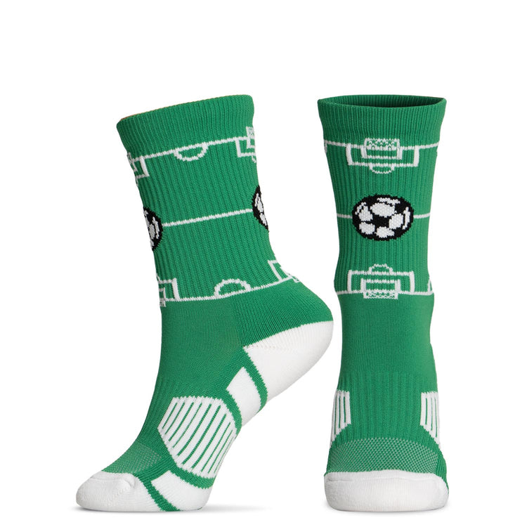 Soccer Woven Mid-Calf Socks - Soccer Field - Youth