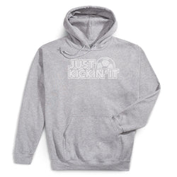 Soccer Hooded Sweatshirt - Just Kickin' It [Adult XX-Large/Gray] - SS