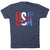 Soccer T-Shirt Short Sleeve - USA Patriotic [Adult Small/Navy] - SS