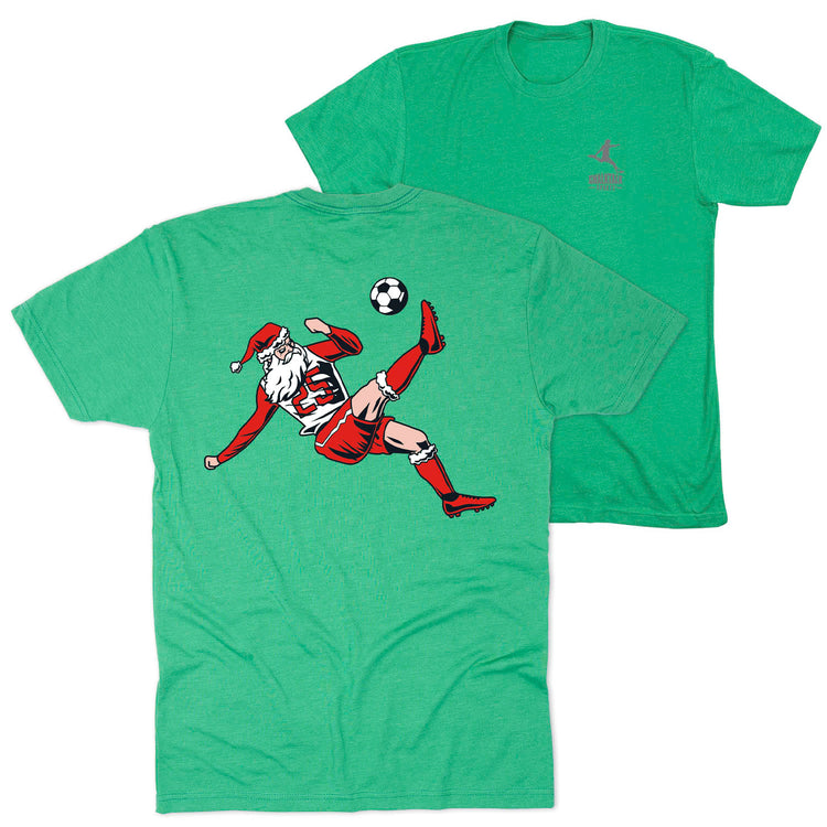 Soccer Short Sleeve T-Shirt - Soccer Santa (Back Design)