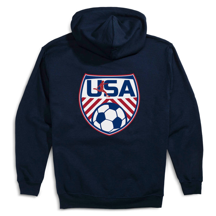 Soccer Hooded Sweatshirt - Soccer USA (Back Design)
