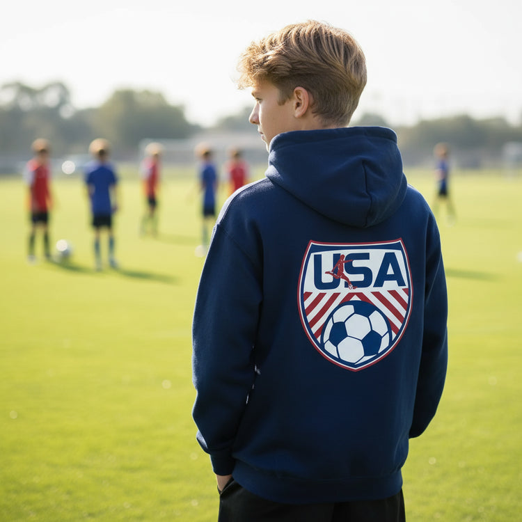 Soccer Hooded Sweatshirt - Soccer USA (Back Design)