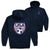Soccer Hooded Sweatshirt - Soccer USA (Back Design) [Youth Large/Navy] - SS