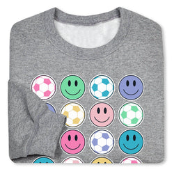 Soccer Crewneck Sweatshirt - Soccer Makes Me Happy