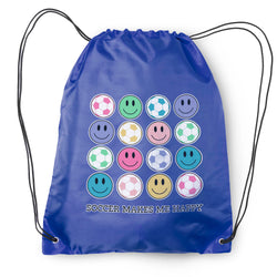 Soccer Drawstring Backpack - Soccer Makes Me Happy