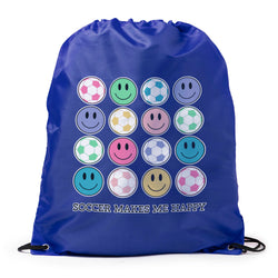 Soccer Drawstring Backpack - Soccer Makes Me Happy