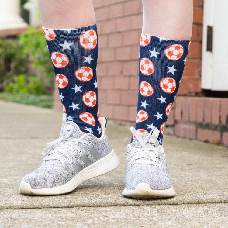 Soccer Graphic Flex Mid-Calf Socks - All American