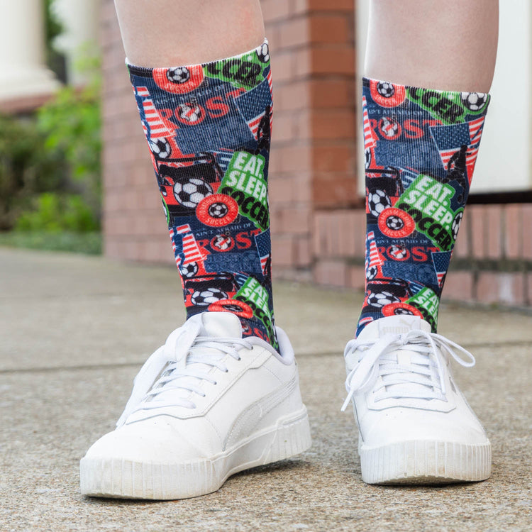Soccer Graphic Flex Mid-Calf Socks - Soccer Life