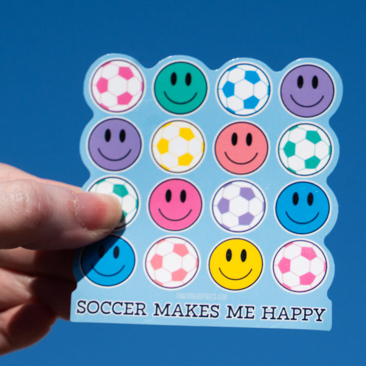 Soccer Sticker - Soccer Makes Me Happy