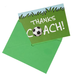 Soccer Greeting Card - Thanks Soccer Coach