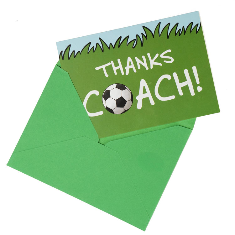 Soccer Greeting Card - Thanks Soccer Coach
