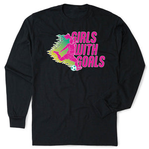 Soccer Tshirt Long Sleeve - Girls With Goals (Soccer)