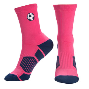 Soccer Quarter Length Socks - Pink Venom
