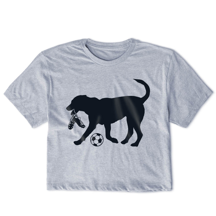Soccer Short Sleeve Crop Tee - Spot The Soccer Dog